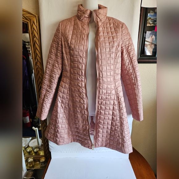 Kate Spade Blush Quilted Puffer Coat - Bow Back - Picture 4 of 10